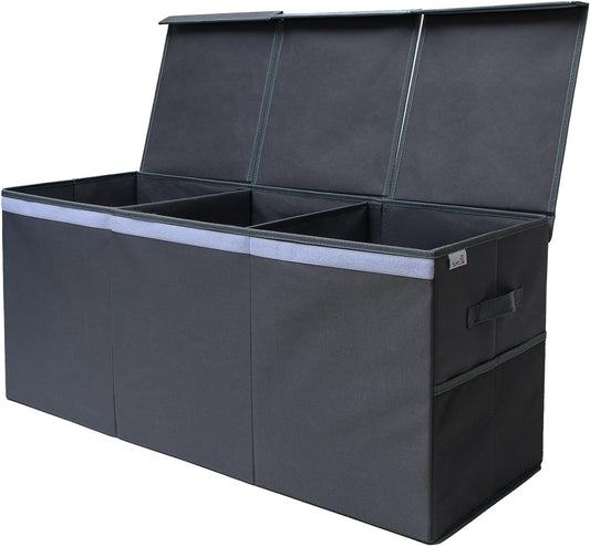 Extra Large Toy Storage Organizer with Lid - Sturdy, Collapsible Toy Chest Storage Box Design - Toys Bin with Dividers for Kids, Nursery, Bedroom, Playroom 37"x16"x14"