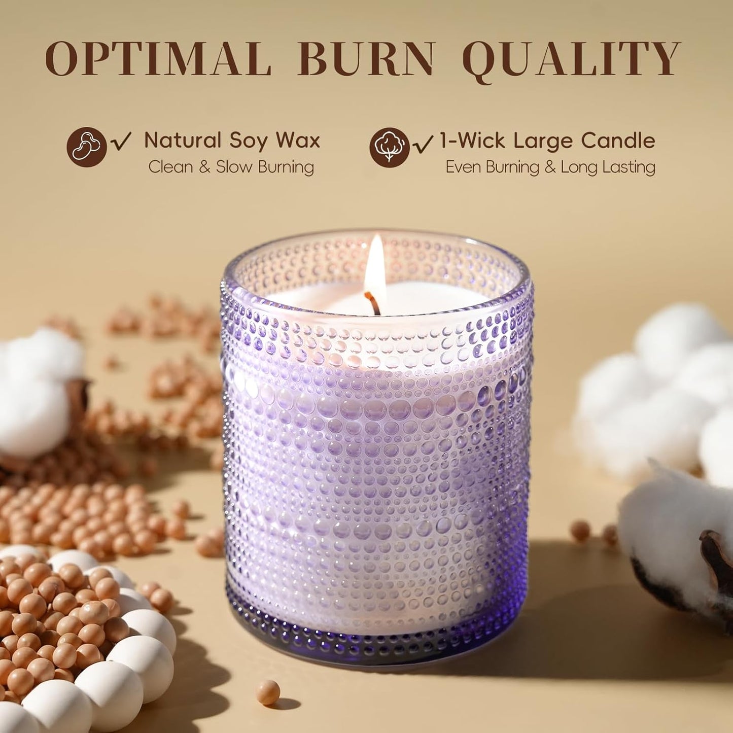 Lavender Scented Candles for Women, 60 Hours Aromatherapy Candle, Soy Candles for Home Scented, Birthday Gifts Mothers Day Candle for Home