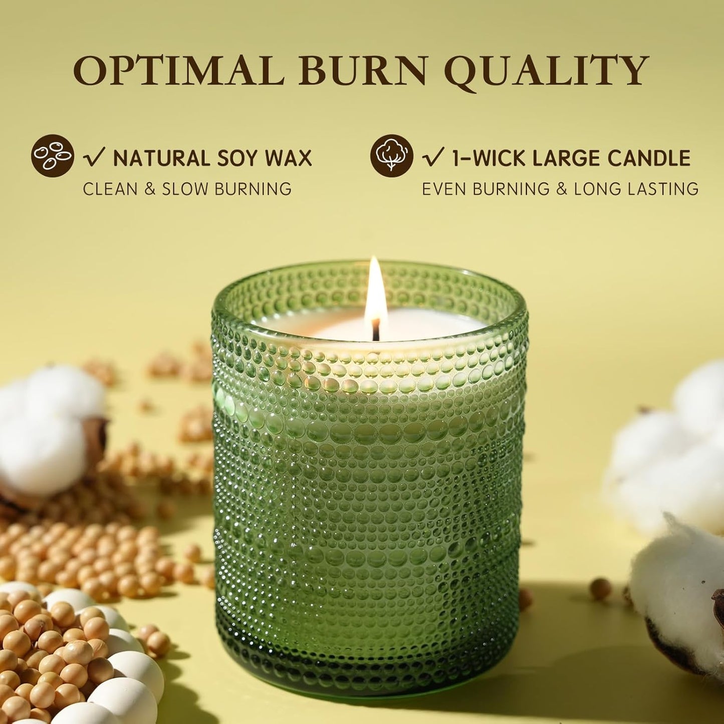 Balsam & Cedar Scented Candles, Soy Scented Candle for Home Large Jar Candle, Aromatherapy Candle Over 60 Hours Christmas Candles Ideal Holiday Gift